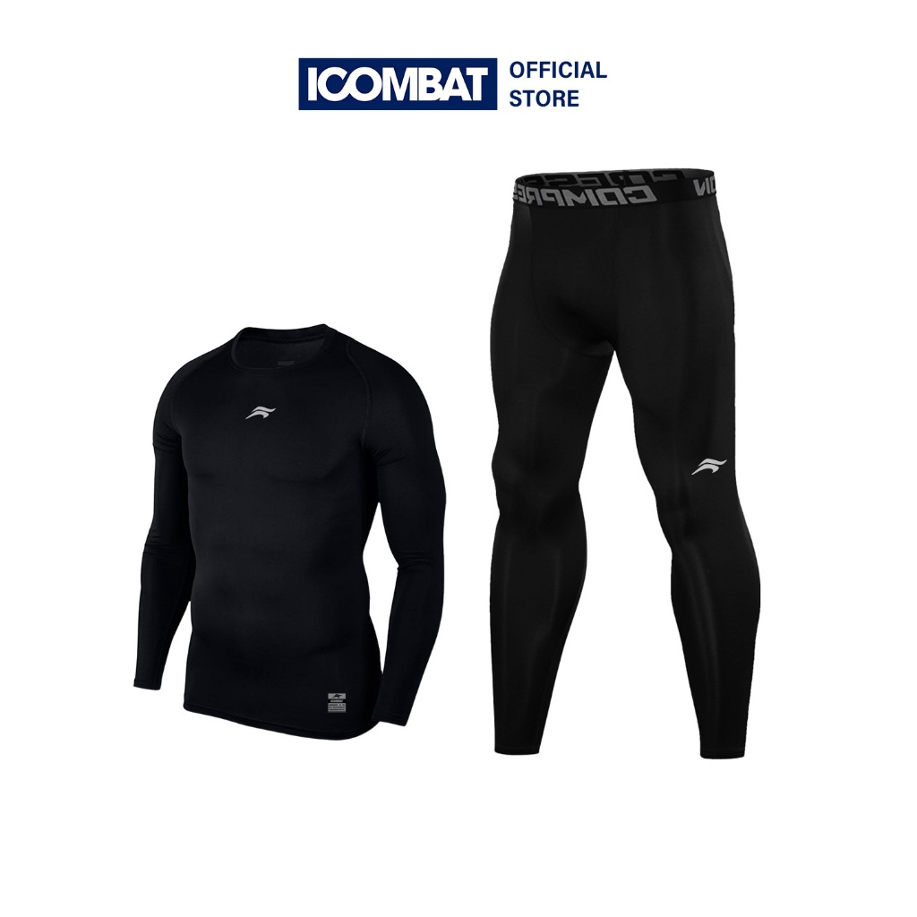 Quần legging nam combat bóng rổ quần thể thao nam chuyên GYM đá banh chống chầy xước ICOMBAT
