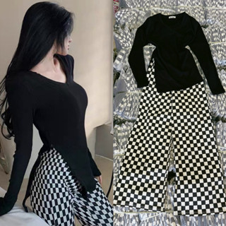 Đồ bộ tay dài, quần dài ống rộng áo xẻ tà nữ mặc ở nhà Gugumi