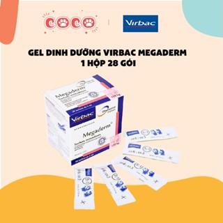 Gel Dinh Dưỡng Virbac Megaderm 1 Hộp 28 Gói Hỗ Trợ Dưỡng Lông Dành Cho Chó Mèo - Travipet