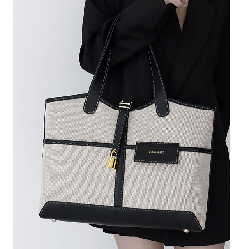  Túi xách nữ PARAMI Lava Bag canvas chống nước – Form đứng sang trọng – Công sở đựng laptop 14 inch 