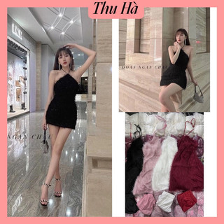 Đầm Lông Yếm Chất Lông Vũ Có Quần Bảo Hộ Form Dáng Body Freesize