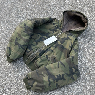 Áo bomber nam có mũ dáng rộng, form boxy cánh rơi trần lông siêu ấm màu xanh rêu Made Extreme Brokeboiz