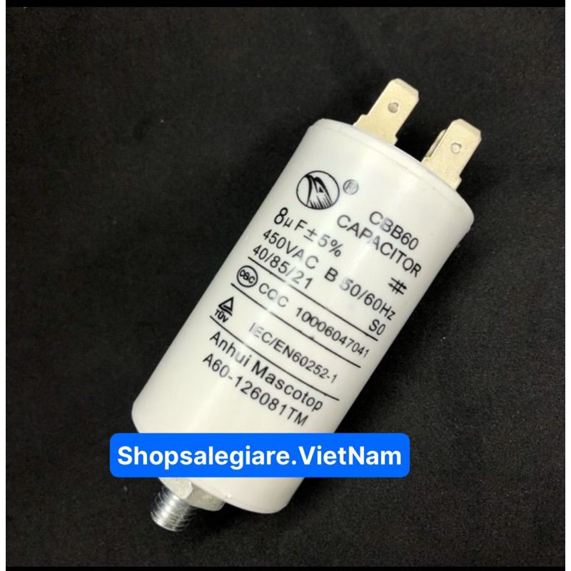Tụ máy sấy 8 MF hàng tốt