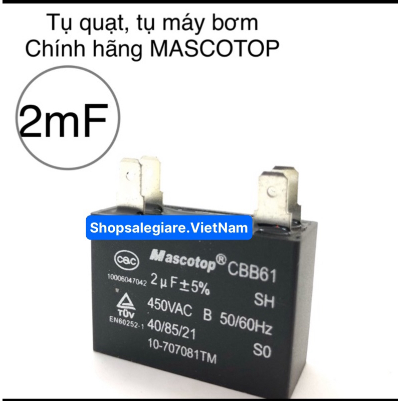 [Mã ELHA22 giảm 5% đơn 300K] Tụ 2uF LOẠI TỐT