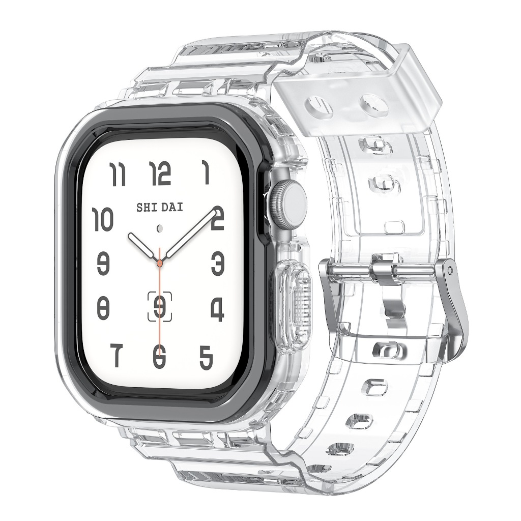 Ốp Case bảo vệ tích hợp dây đeo Trong Suốt cho Apple Watch Series 10 / 11 Size 42mm / 46mm