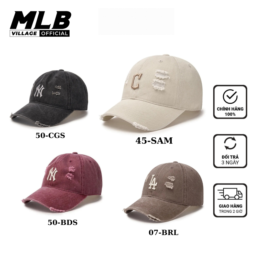 Mũ MLB Chính Hãng - Mũ MLB Damage Washing Unstructured Ball Cap New York Yankees 3ACPVV34N
