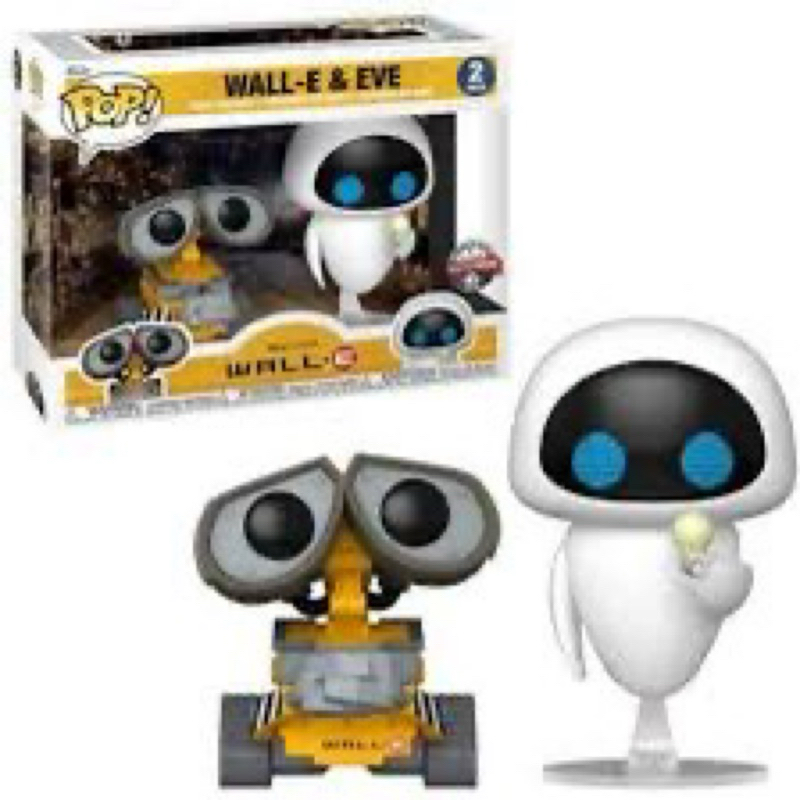 Mô hình Funko Pop Disney PIXAR: Wall-E – Wall-E & Bulb Eve 2 pack (box real)