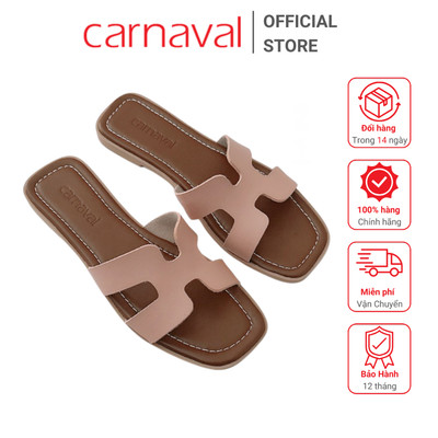Dép Quai Ngang Chữ H Carnaval Nữ Thời Trang Đế Bệt -  Kiểu Dáng Hiện Đại, Phong Cách -VS57