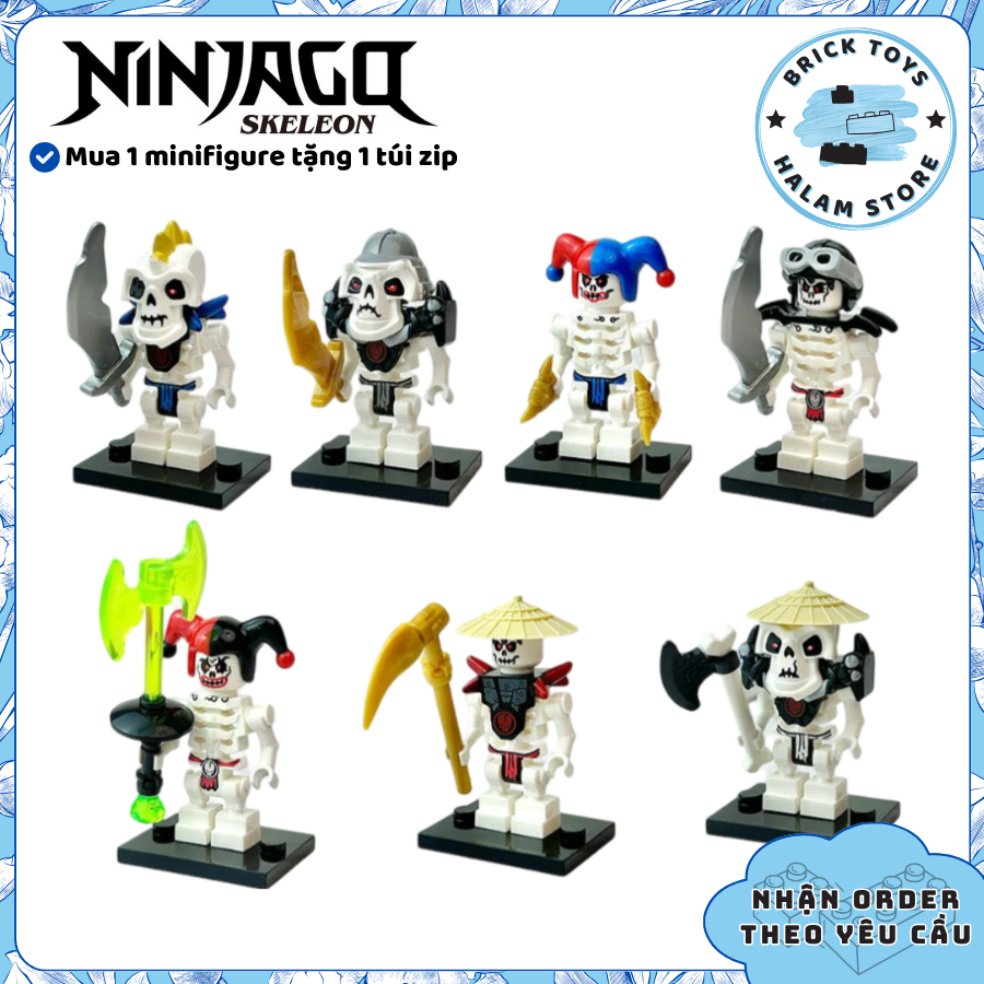 [BẢN ĐẸP] Đồ chơi lắp ráp minifigures Ninjago Pilot Skeleton - Mô hình lắp ghép đội quân xương ninja