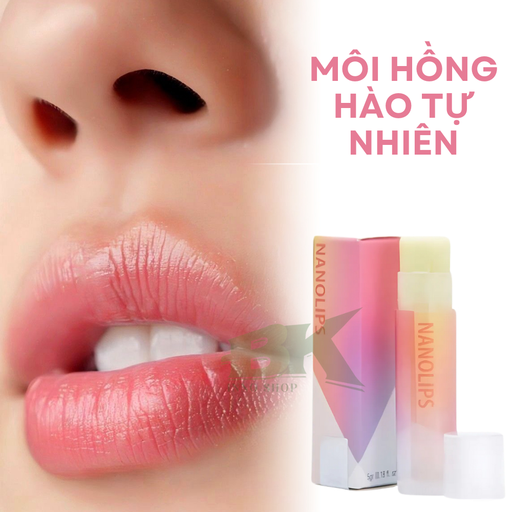 Son Dưỡng Môi Hồng Chiết Xuất Thiên Nhiên NANOLIPS 5gr Môi Không Còn Khô Ráp, Môi Hồng Hào, Giúp Dưỡng Ẩm Cho Môi | INNO