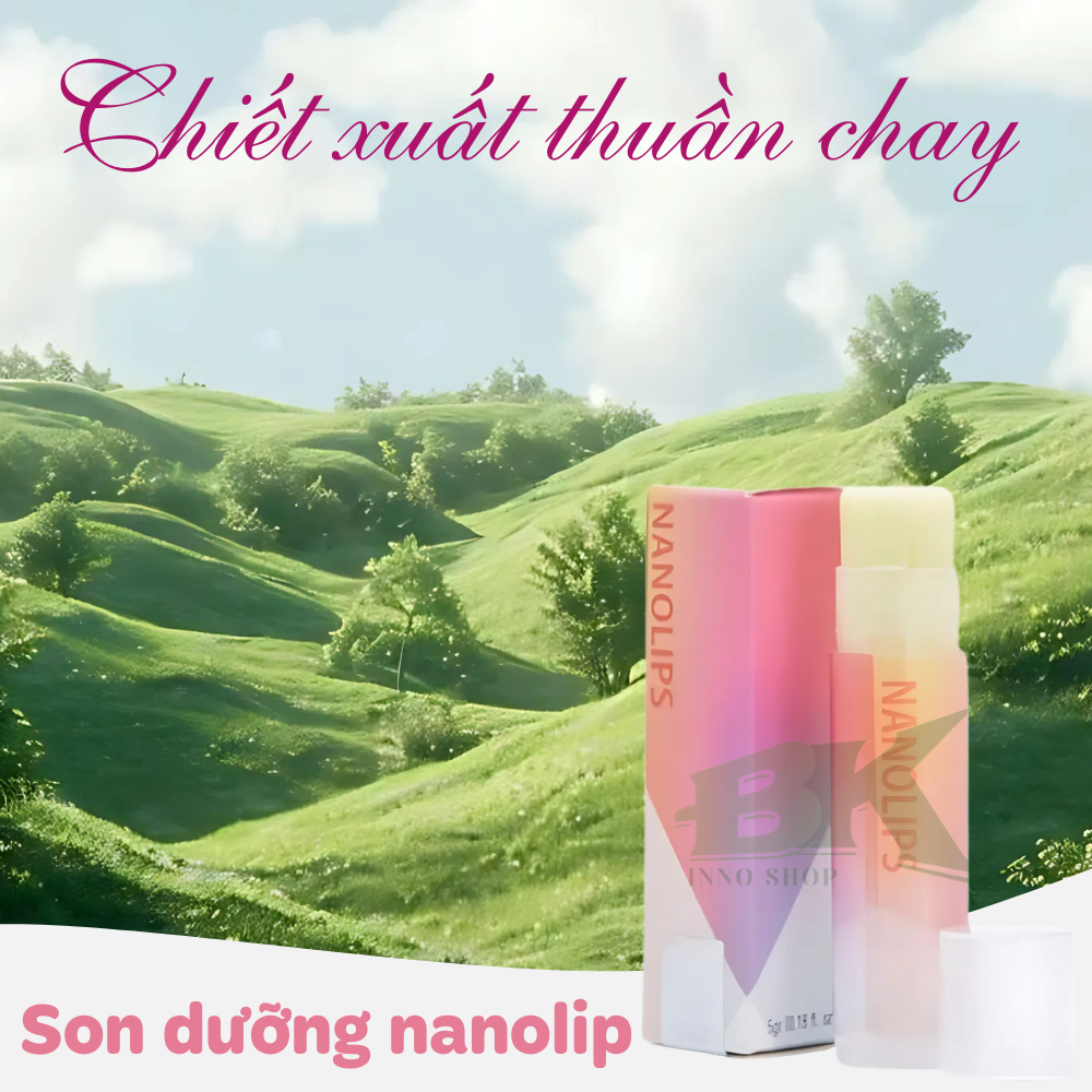 Son Dưỡng Môi Hồng Chiết Xuất Thiên Nhiên NANOLIPS 5gr Môi Không Còn Khô Ráp, Môi Hồng Hào, Giúp Dưỡng Ẩm Cho Môi | INNO