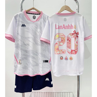 Áo Bóng Đá -Quần Áo Bóng Đá Trẻ Em Mikal Cổ Hồng - Nhận In Tên Số Theo Yêu Cầu -Thun Lạnh -Mềm Mát