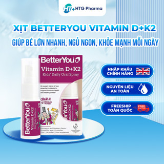 [Better You] Xịt Vitamin D+K2 Kids' Daily Oral Spray Anh 15ml bổ sung Vitamin D3, K2 cho trẻ
