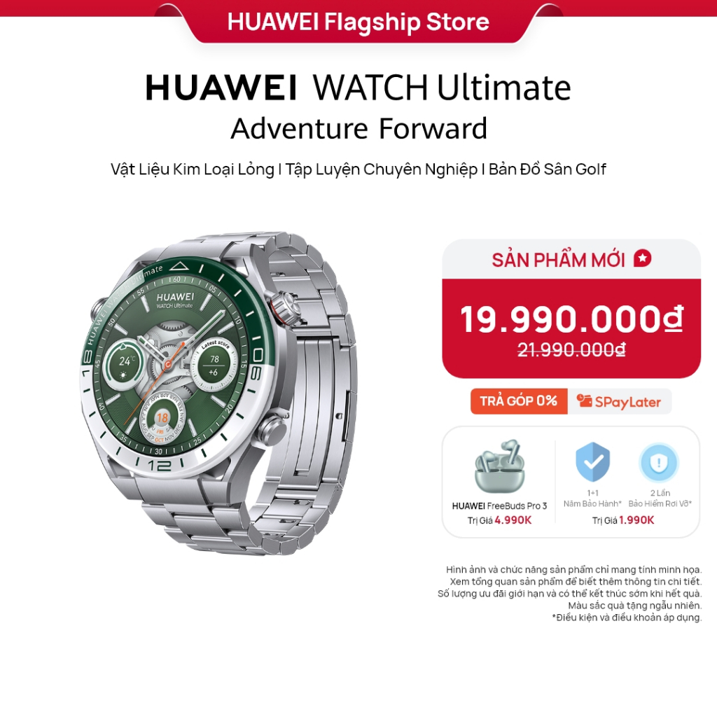 HUAWEI WATCH Ultimate Vật Liệu Kim Loại Lỏng | Tập Luyện Chuyên Nghiệp