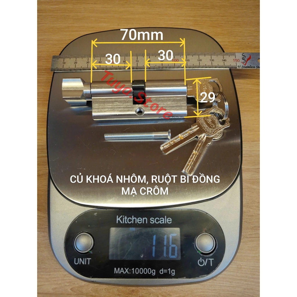 Ruột Lõi Khoá Cửa Tay Gạt, Thay Thế Khi Mất Chìa, Hỏng Củ Cho Chủ Nhà Nhiều Chìa Hơn Kích Thước 70mm