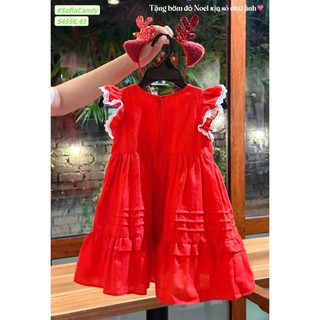 [NEW ARRIVAL] ĐẦM ĐỎ BÉ GÁI PASTEL VÁY PHỒNG