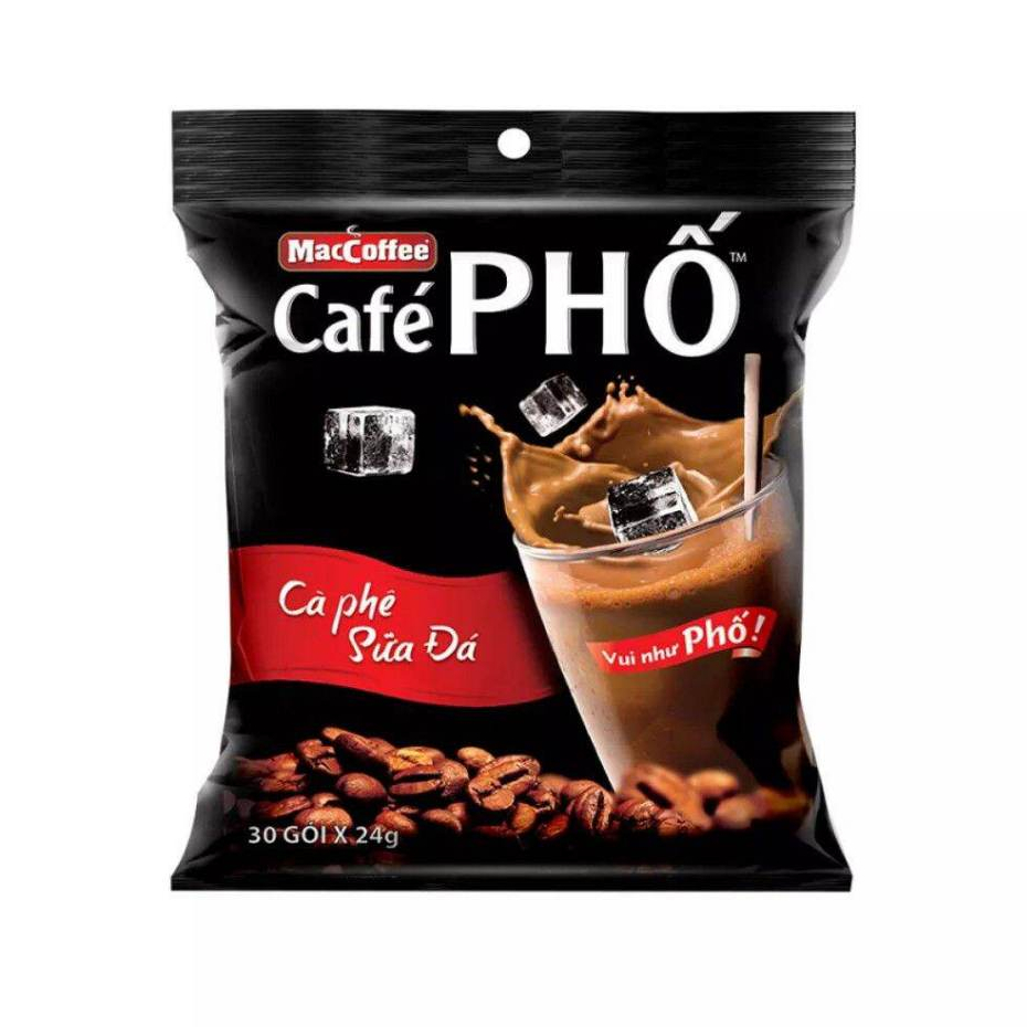 CAFE PHỐ - CAFE PHỐ SỨA ĐÁ ( 10X24G ) VÀ ĐEN ĐÁ  ( 10X16G )