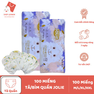  Combo 2 Bịch 100 Miếng Bỉm Jolie Size M50 L50 XL50 XXL50 Siêu Thấm Hút Chính hãng giá tại Xưởng 