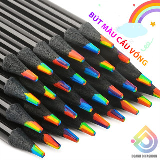   SET 5 CÂY  Bút Chì Cầu Vồng Viết Chì Sáp Nhiều Màu Văn Phòng Phẩm Hoạ Cụ Bút Chì Màu 