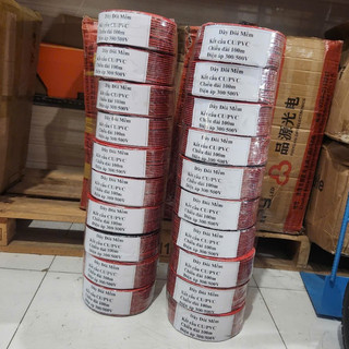 Dây Điện Đỏ Đen Đôi Mềm 15/20T Cuộn 100M