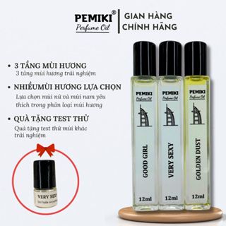 Tinh dầu nước hoa dubai PEMIKI nước hoa nam nữ dạng lăn 12ml thơm lâu 24h