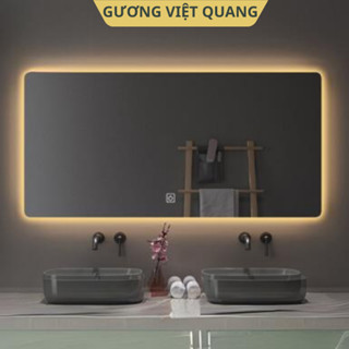 Gưỡng Led Treo Tường Chữ Nhật Treo Ngang Phôi Gương Bỉ Dày 5mm Gương Treo Nhà Tắm, Phòng Ngủ