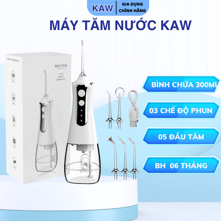 Máy Tăm Nước Cầm Tay KAW Dung Tích 300ml-5 Chế Độ Bảo Hành 1 Đổi 1