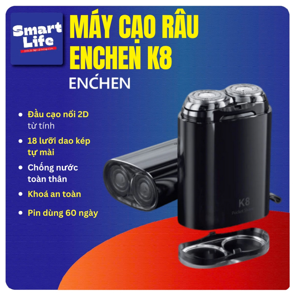 [Chính hãng] Máy cạo râu Enchen K8 đầu cạo 2D chống nước / Enchen Mini 6/ Enchen Z4