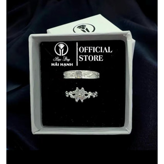 nhẫnn đôi niềm tin bạc ta nam nữ thiết kế nhẹ Nhàng tinh tế Bạc Đẹp Hải Hạnh HHJ ảnh thật shop tự chụp làm nhẫn theo tay