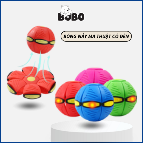 Bóng ma thuật đồ chơi đèn led BoBo Store đồ chơi vận động bóng bật nảy lò xò có đèn nháy