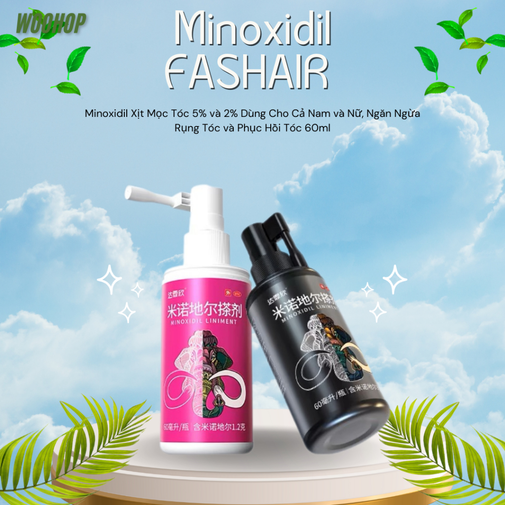 Xịt Mọc Tóc Minoxidil 2%, 5%, Giảm Rụng Tóc Và Kích Thích Mọc Tóc Từ