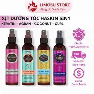 [Hask] XỊT DƯỠNG Tóc Hask 5 in 1 Leave in Spray Dưỡng Tóc Mềm Mượt, Bảo Vệ Tóc Hư Tổn, Tăng Độ Bóng Mượt Tóc 175ml