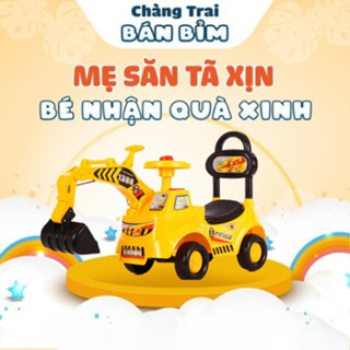 Xe chòi cần cẩu, xe chòi chân cho bé - Qùa tặng Chàng Trai Bán Bỉm