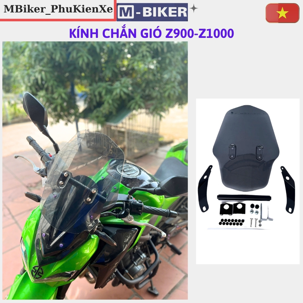 Kính chắn gió z900 z1000 , kính chắn gió trước z900 , kính chắn gió ADV z900 , phụ kiện z900 ,mbiker