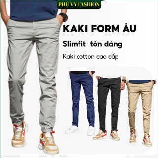 Quần Kaki Nam, Quần Dài Kaki Hàn Quốc Phú Vy Fashion Slimfit Form Quần Âu Công Sở Tôn Dáng Trẻ Trung ( QDHQ10)