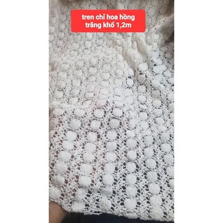 vải ren lưới chỉ (hoa hồng)