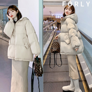 Áo khoác phao nữ FORLY OFFICAL có mũ đại hàn siêu ấm,áo phao dáng rộng T059