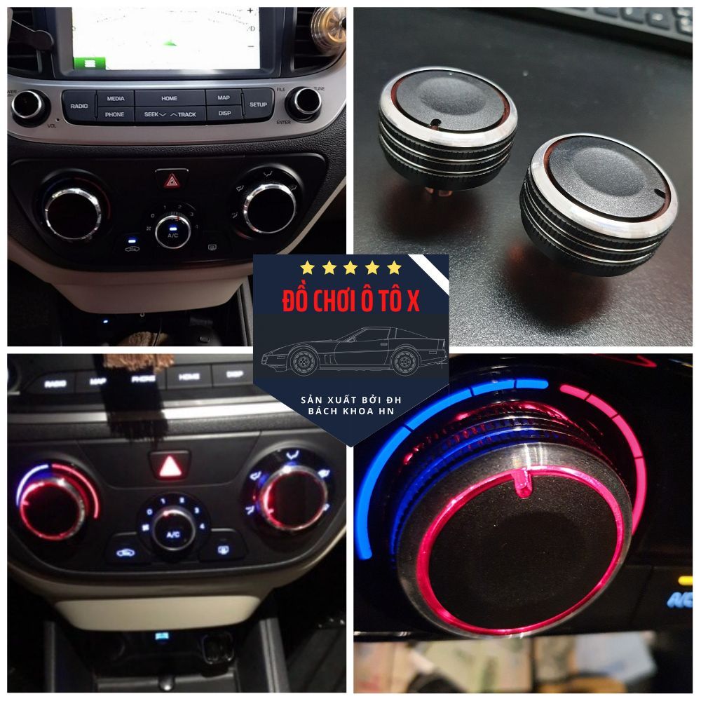 Núm điều hòa hyundai accent 2025 - 2017 bộ 2 núm Hàng cao cấp