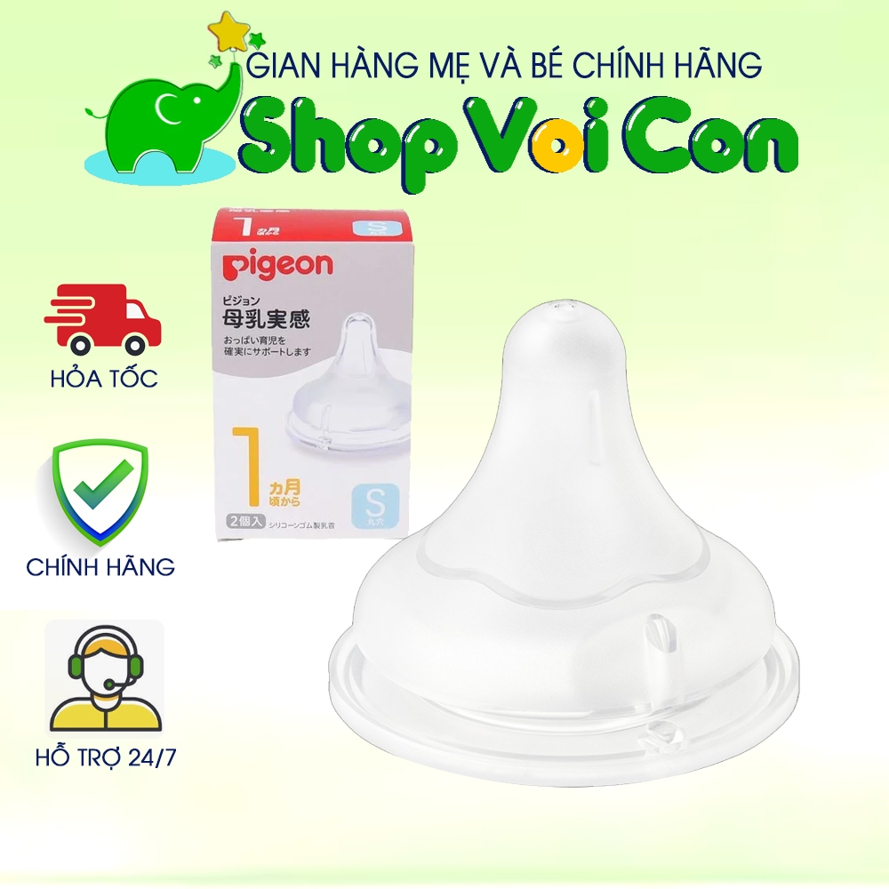 Núm Ti Pigeon Softtouch Cho Bình Cổ Rộng [TÁCH LẺ 1 NÚM]