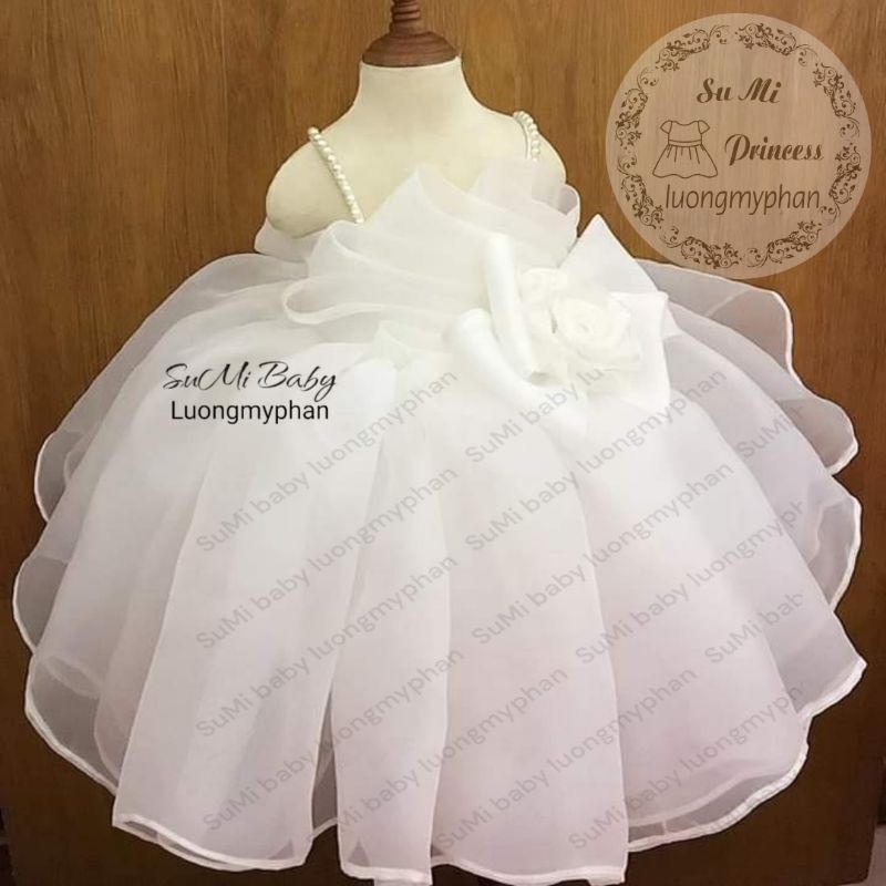 - Đầm công chúa 2 dây hoa voan siêu bồng - Princess dress