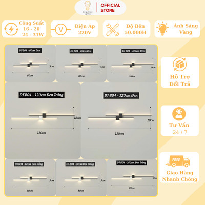 Đèn Tường Energy Green Lighting DT-B04 - Hiện Đại - (60-80-100-120cm) - Trang Trí Phòng Khách / Phòng Ngủ - Mẫu Mới 2024