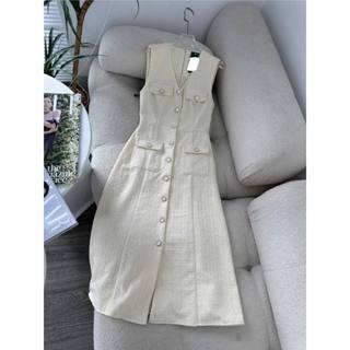 Đầm Hobbs Tweed 4 Nắp Túi Hàng Nút Trai