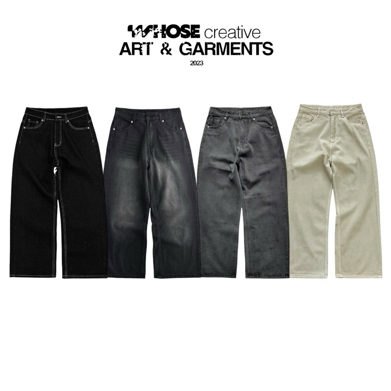 WIDE STRAIGHT JEANS WHOSE - Quần jeans ống đứng wide fit Whose Studio