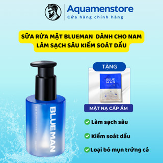 Sữa rửa mặt dành cho nam Blueman làm sạch sâu kiểm soát dầu dành cho da dầu 180ML