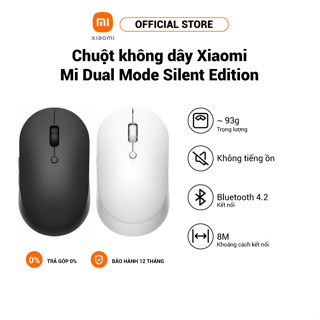 Chuột không dây Xiaomi Mi Dual Mode Silent Edition | Không tiếng ồn | Độ nhạy 1300dpi | Kết nối Bluetooth 4.2 phạm vi 8m