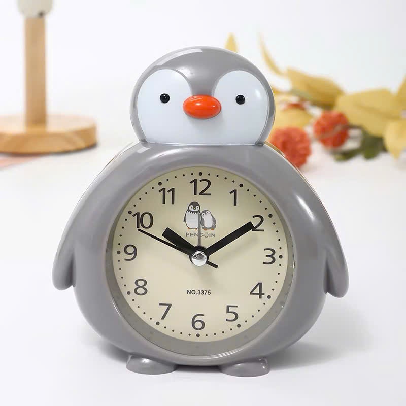[FREESHIP] Đồng Hồ Báo Thức Để Bàn Hình Chim Cánh Cụt Hoạt Hình Đáng Yêu.