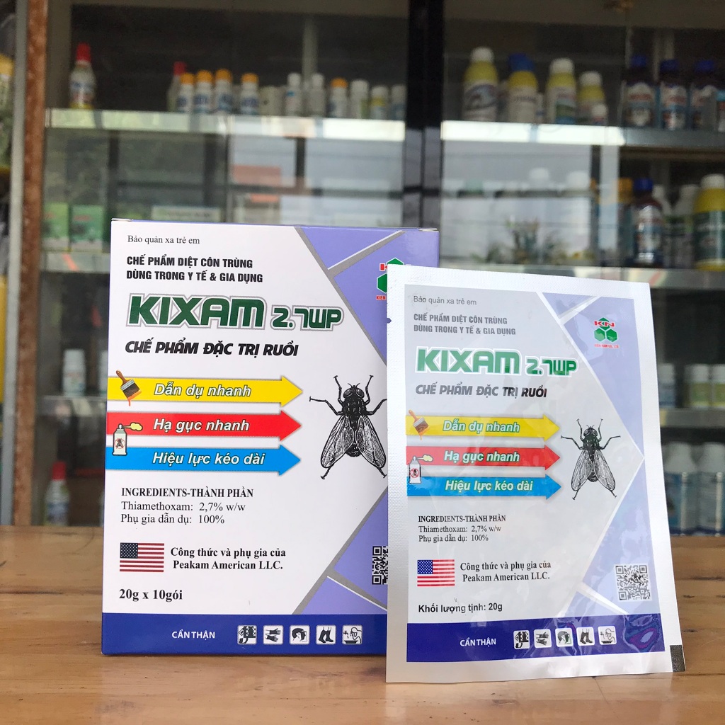 Thuốc diệt ruồi dạng bả Kixam 2.7WP 20g