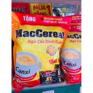 Ngũ cốc dinh dưỡng Canxi MacCereal bịch 560g  (Tặng 2 gói cf 40gr )