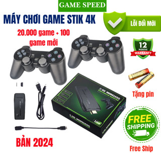 Máy Chơi Game Stick 4K Cầm Tay V5 Pro 2024 Tiếng Việt 64GB 21.000 Trò Chơi Và Có 2 Tay Cầm Không Dây Đi Kèm