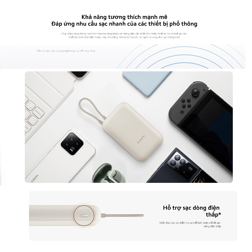 Pin sạc dự phòng Xiaomi 10000mAh Cáp Type-C Tích hợp 22,5W In/Out Type-C - Hàng chính hãng | BigBuy360 - bigbuy360.vn